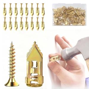 200PCS Self Drilling Drywall Anchors with Screws, Zinc Plated Steel | Includes 100 Sheetrock Anchors & 100 Zinc Expansion Screws ideal for drywall projects, wall mounting and DIY improvements