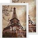 QDSSDECO 18x24 Poster Frame White Wood Frame with Plexiglass Horizontal and Vertical Formats Hanging on the Wall Display Picture, Set of 2