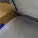 IRIS USA WeatherPro 60 Qt Storage Bins with Lids, 3 Pack, BPA-Free Plastic Gasket Box with Tight Latch and Seal, Stackable Nestable Tote Tub - Clear/Blue