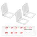 DaierTek 22mm Push Button Cover Child Proof Transparent Safety Power Button Switch Cover Guard Protector for Computer PC Desktop -3Pack