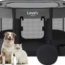 Love's cabin Pet Puppy Dog Playpen, Medium Dog Tent Crates Cage Indoor/Outdoor, Portable Exercise Playpen for Dog and Cat, Foldable Pop Up Dog Kennel Playpen with Carring Case (M, Grey)