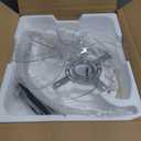 ZMISHIBO Ceiling Fans with Lights and Remote, 19.7'' Low Profile Ceiling Fan, 3000-6000K Dimmable Modern Flush Mount LED Fan Light, 6 Wind Speeds, White Fandelier Ceiling Fans for Bedroom