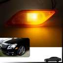 NJSBYL Amber Yellow Lens Front Bumper Side Marker Lights Lamp Housing for 2010-2013 Mercedes-Benz W212 E-Class Pre-LCI E350 E550 E63 AMG Sedan/Wagon Driver Fender Sidemarker OEM Lamps Replacements