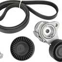 Tykick Serpentine Belt Tensioner Idler Pulley Drive Kit for BMW 128i 323i 325i 325xi 328i xDrive 328xi 330i 330xi 525i 525xi 528i xDrive 528xi 530i 530xi X3 X5 2006-2013 2.5L 3.0L L6 Replaces ADK0022P