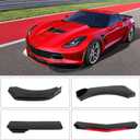 DREAMIZER Universal Front Lip for Car,Adjustable Front Bumper Lip Chin Spoiler Splitter Diffuser Protector Body Kit Compatible with Honda Nissan Toyota Mazda, Black w/Red