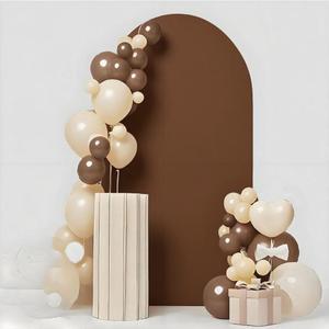 7.2FT Brown Wedding Arch Cover, Brown 7.2FT Arch Backdrop Cover,Chiara Covers for Wedding Birthday Party Celebration Decor