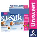 Silk Shelf-Stable Almond Milk, Unsweetened, Dairy-Free, Vegan, Non-GMO Project Verified, 1 Quart (Pack of 6) (32 Fl Oz (Pack of 6))