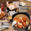 100PCS Air Fryer Paper Liners, Disposable Non-Stick Air Fryer Parchment Paper Fit 4-8QT Air fryer Basket Oil Resistant, Waterproof Baking Paper Roasting Microwave (Round,8 Inch)