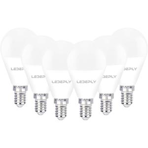 A15 Ceiling Fan Light Bulbs, Dimmable, E12 Base LED Bulb, 5.5W=40W, Warm White 2700K, 500 Lumen, LED Light Bulb, 6 Pack