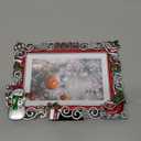Mulumu 2025 Christmas Decorations Picture Frame 4x6 Snowflake Christmas Metal Photo Display Photo Frames with High Definition Glass Front Gift Ideas Tabletop Home Decorative (Snowman 2025)