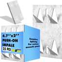 Blulu 25 Pcs Surface Mount Impaler for Wall Mounting Acoustic Panels, 18 Ga Galvanized Steel Plate with Protruding Triangular for Gypsum Board Plywood Masonry (Silver)