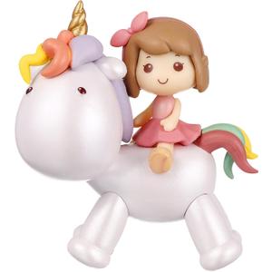 NUOBESTY Mini Cartoon Unicorn Unicorn for Girls Cake Unicorn Decor Unicorn Cake Topper for Cake Topper Toy Doll Set 1pc