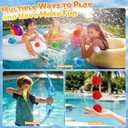 25Pcs Reusable Water Balloons with 2pcs Bow and Arrow for Kids, Pool Beach Water Fight Equipment for Boys and Girls, Outdoor Summer Toys for Kids Ages 3-12