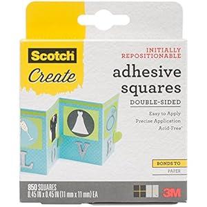 Scotch 009-850-CFT Adhesive Squares 850 Piece
