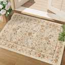 DUKINO 8x10 Area Rugs, Vintage Floral Washable Rug for Living Room, Beige