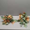 Ling's moment 2PCS Walnut Brown Artificial Flower Garland Spiea Floral Swags Wedding Arch Flowers Taupe Centerpieces for Sweetheart Head Table Easel Wall Entryway Board Backdrop Decoration