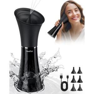 HeaDot Ear Wax Removal with Smart Water Temperature, Water Powered Ear Cleaner with 6 Tips, Safe and Effective Ear Wax Removal Kit with 4 Pressure Levels - IPX7