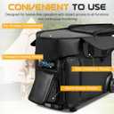 Protective Cover Compatible with DELTA Pro & Extra Battery, Waterproof Dustproof Storage Case with Top Compartment, Transparent Window & Adjustable Strap for Outdoor Indoor Use