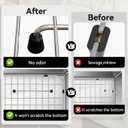 Sink Grid 18" X 12-1/2", Sink Protectors for Kitchen Sink Stainless Steel, Sink Rack for Bottom Centered Drain for Single Bowl Sinks Accessories, Includes 16 Rubber Pads and 20 Rdge Protectors