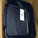 1 Pack of Extra Large Cat Litter Box (ABS Material), Low Entry Senior Litter Pen for Geriatric Kitty Big Cats, Jumbo Pet Safe Litter Boxes Tray for Indoor Pets Potty (Dark Blue, 24"L x 20"W)