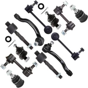 SCITOO 12-PC Suspension Kit Replacement fit for Acura TL 2004-2006 Upper Lower Ball Joint Inner Outer Tie Rod End Sway Bar End Link Auto Parts