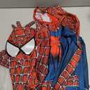 Hero Costume for Halloween - Stretch Spandex with Hidden Zippers & Detachable Mask (Blue, S)