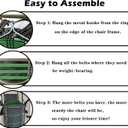 Ostlttyn Zero Gravity Chair Accessories, 6 Pcs Thicken Gravity Chair Belts, Fabric Reinforced Anti-Crack Belt for Lounge Chair Zero Gravity Chair Patio Lawn Recliner Chair, Green