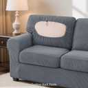 SUBRTEX 5 Pieces Stretch Sofa Slipcover Sets Couch Cover Sets Backrest Cushion Covers Furniture Protector Collection Set for Oversize Sofa Loveseat Chair Slip Covers(Medium, Light Gray)