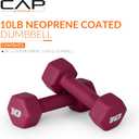 CAP Barbell Neoprene Dumbbell Weights Pairs & Sets | Multiple Colors, 10lbs