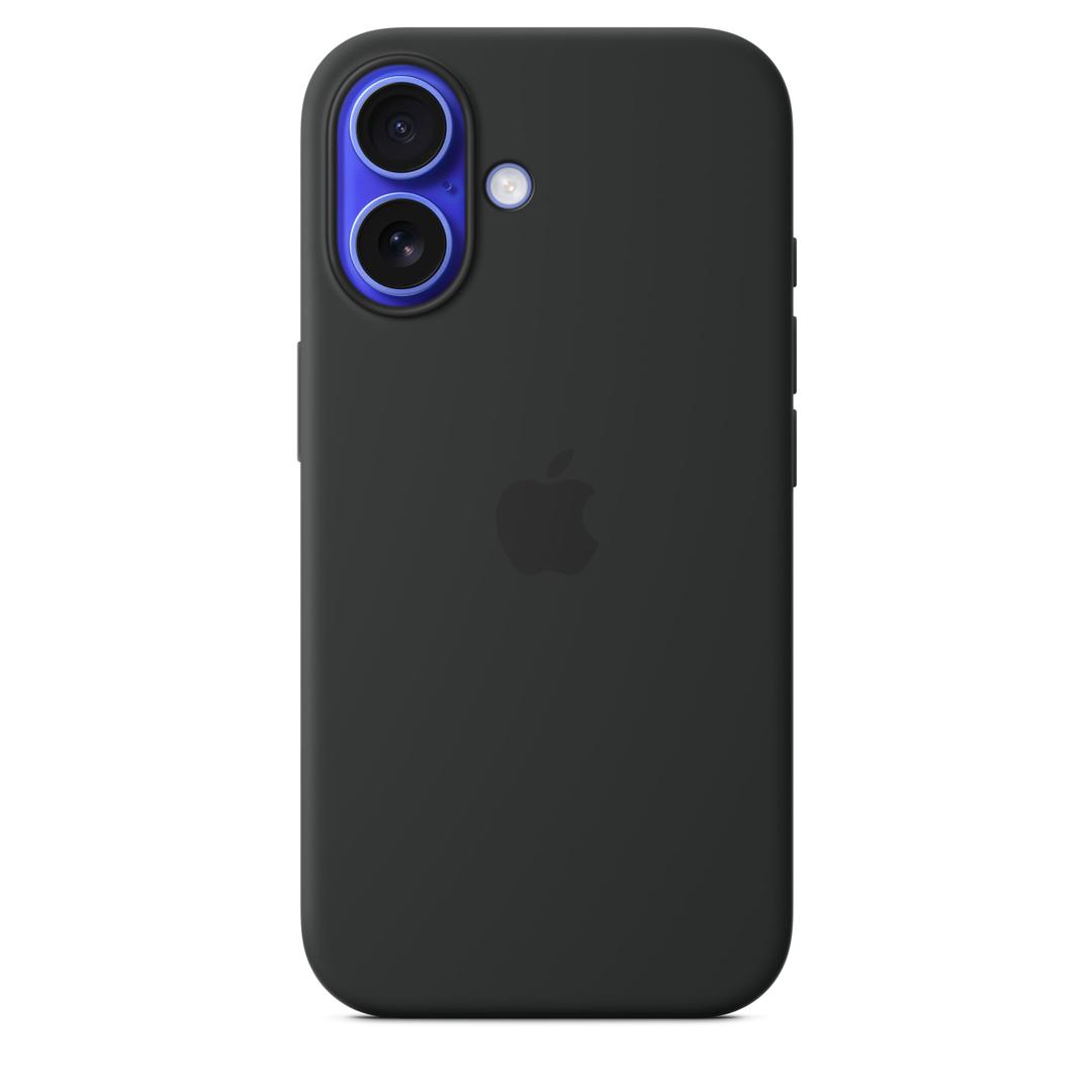 Apple iPhone 16 Silicone Case with MagSafe and Camera Control: Lightweight Phone Case, Wireless Charging Compatible, Smooth Matte Finish; Black