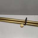 Heavy Duty Non- Adjustable 72 In/6Ft Curtain Rods for Windows, Brushed Gold