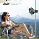 Gaiatop Portable Camping Fan with LED Lantern, 360Rotation and Clip on for Desk, 4000mAh USB Rechargeable Battery Powered, Digital Display and Hanging Hook for Tent Outdoor Travel Bedroom Black