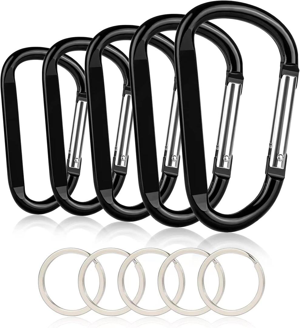 Carabiner Caribeaner Clip,Extra Large 4" Aluminum Carabeaner Keychain Hook,Spring Snap Key Chain Clip