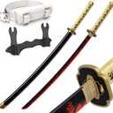 Zisu Demon Katana Sword, About 41 inches, Hashira Pillars & Protagonist Katana for Cosplay Purpose, Anime Original Texture (Maroon)
