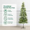 7Ft Artificial Norfolk Pine Trees, Real Touch Faux Cedar Topiary Slim Christmas Tree Large Indoor Outdoor Fake Evergreen Plants for Outdoor & Indoor Use Holiday Christmas Decor