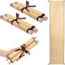 Epakh 2 Pack Blank Paper Scrolls 9 x 144 Inches Wrapped on Wood Rod for Writing, Drawing, Calligraphy, Wedding Vows, Cosplay Prop, Renaissance Festivals, Tabletop Role Playing Game(Old Color)