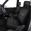 Front Seat Covers for Toyota Tacoma 1995-2000 60/40 High Front Bench Custom Fit Full Set Faux Leather Black