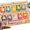 Alzheimers Products for Elderly, Dementia Activities for Seniors, Memory Care Magnetic Color & Number Matching Games for People with Parkinsons, Fidget Toys Sensory Cognitive Gift Maze Board