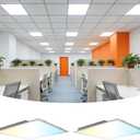2x2 LED Flat Panel Light 2 Pack, Drop Ceiling Light for Office, Dimmable LED Ceiling Light, Selectable 20W/25W/30W/35W/40W, 3000K/3500K/4000K/5000K/6300K, ETL Listed