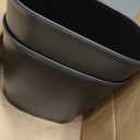 iDesign Round Bathroom Trash Can, Plastic Bathroom or Office Trash Can, Set of 2, Black, Made in USA