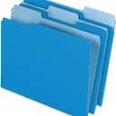 Pendaflex Two-Tone Color File Folders, Letter Size, Blue, 1/3 Cut, 100 per box (152 1/3 BLU), 12 inches