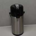 Upgraded Airpot Coffee Carafe with Double Pump - 84oz/2.5L Coffee Carafe for Keeping Hot, Beverage Dispenser for Hot/Cold Beverage (1, Stainless Steel Color)