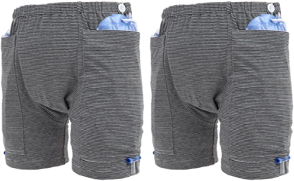 Urine Bag Pants, Incontinence Care Trousers Catheter Underwear for Elderly, Urinate Drainage Bag Pants Abdominal Surgeries Patient, Ostomy Drainage Bag Care Pants, Incontinence Care Pant (Men (2x-large))