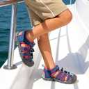 DREAM PAIRS Boys Girls Toddler 181105K Blue Fuchsia Mint Athletic Outdoor Summer Sandals Size 9 M US Toddler