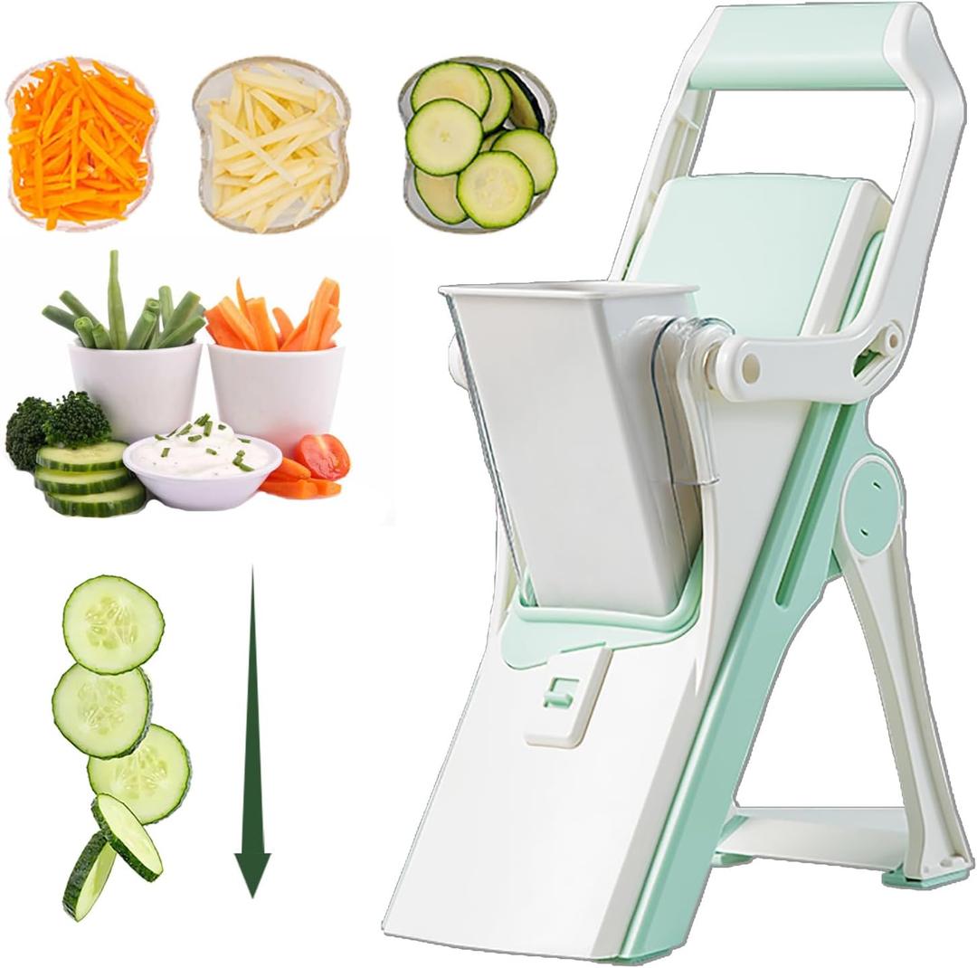 Mandoline Slicer for Kitchen Vegetable and Food Chopper Potato Onion Slicer Veggie Cutter with 5 Thickness Blades