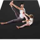 YOTTOY Large Yoga Mat (75 * 52 * 1/2inch),Extra Wide TPE Exercise Mat,Non-Slip Workout Mat for Pilates, Fitness, Barefoot, Home Gym Studio with Strap and Towel