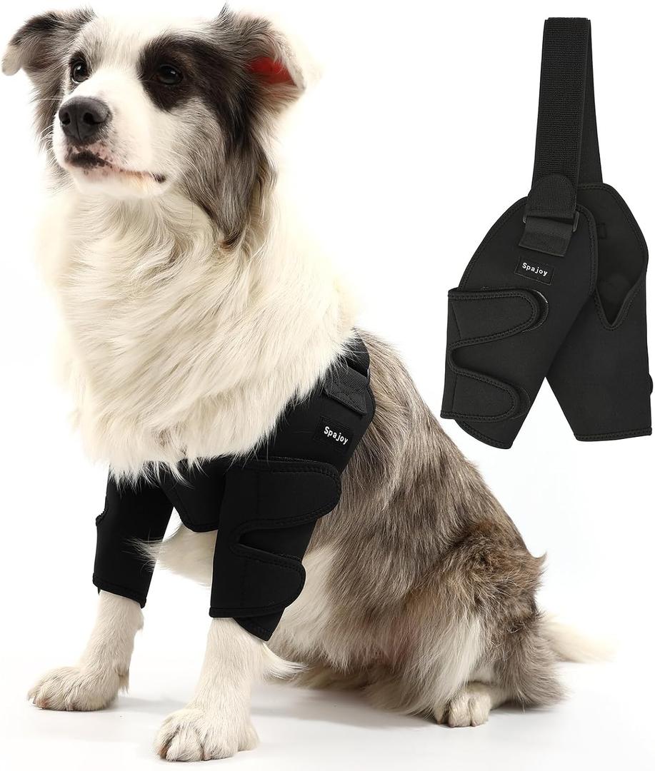 Dog Elbow Brace for Pet Elbow and Shoulder Support for Elbow Arthritis, Dysplasia, Elbow Calluses, Elbow Brace for Front Leg Dog Elbow Protector for Pets Elbow Dysplasia