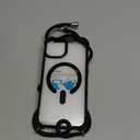 Magnetic Crossbody Lanyard Case for iPhone 13/14, Ultra Clear Case Compatible with MagSafe Shockproof with Strap Adjustable Neck Cord Necklace Cover for iPhone 13/14-Black