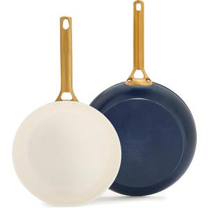 GreenPan Nonstick Reserve Pro 10 & 12 Frying Pan Set, NSF Certified Ceramic, Hard Anodized PFAS-Free Skillets, Stainless Steel Handles, Oven & Dishwasher Safe, Twilight Blue
