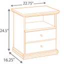 Signature Design by Ashley Maribel Children's Traditional 1 Drawer Nightstand with 1 Storage Cubby, 24.37" Tall, Black